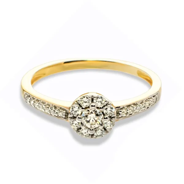Blink-Blink Zásnubný prsteň zo žltého zlata s diamantami 0.28 ct1664ZDG