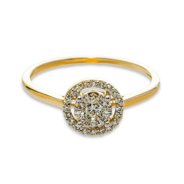 Blink-Blink Zásnubný prsteň zo žltého zlata s diamantami 0.21 ct1520ZDG