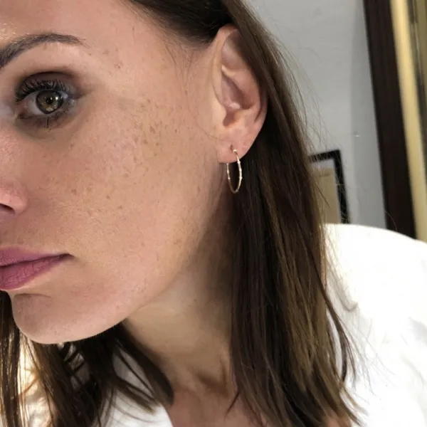 Blink-Blink Kruhové náušnice s diamantami z bieleho zlata 0.06 ct3202BDG