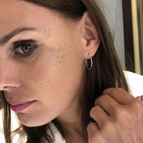 Blink-Blink Kruhové náušnice s diamantami z bieleho zlata 0.06 ct3202BDG