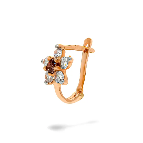 Blink-Blink Diamantové náušnice v tvare kvietku so Záhnedou 0.59 ct3254RDZG