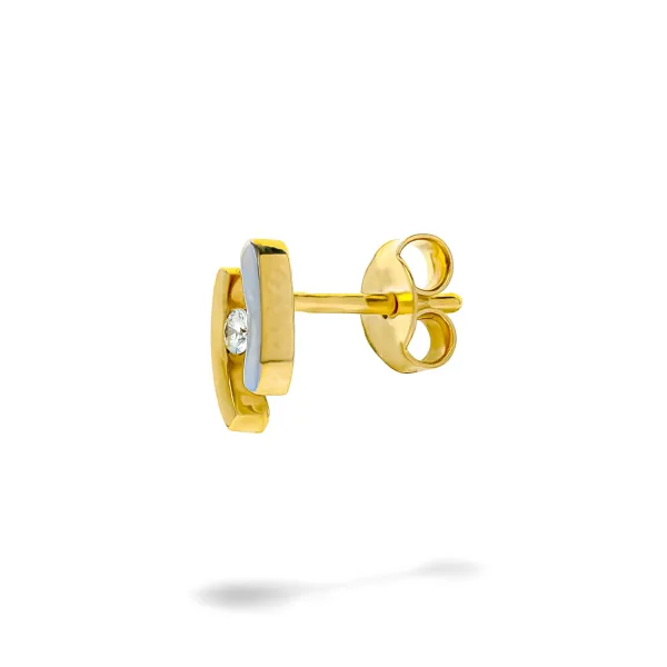 Blink-Blink Napichovacie kombinované náušnice s diamantami 0.06 ct3109ZBDG