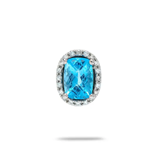 Blink-Blink Diamantové náušnice z bieleho zlata s Topásom3160BToG