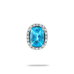 Blink-Blink Diamantové náušnice z bieleho zlata s Topásom3160BToG