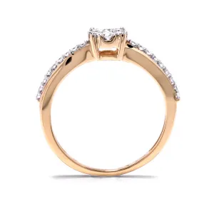 Blink-Blink Prsteň z ružového zlata s diamantami 0.23 ct1556RDG