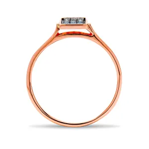 Blink-Blink Prsteň z ružového zlata s čiernymi diamantami 0.17 ct1477RCDG