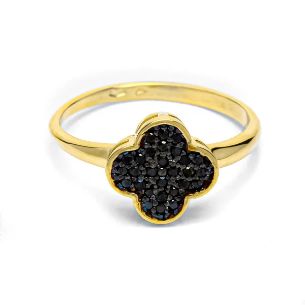 Blink-Blink Zlatý prsteň s čiernymi diamantami 0.21 ct1478ZCDG
