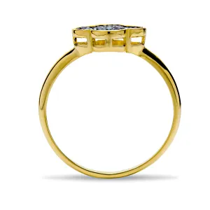 Blink-Blink Zlatý prsteň s čiernymi diamantami 0.21 ct1478ZCDG