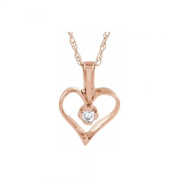 Blink-Blink Náhrdelník so srdcom z bieleho zlata s diamantom 0.03 ct5158BDZS