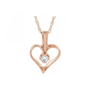 Blink-Blink Náhrdelník so srdcom z bieleho zlata s diamantom 0.03 ct5158BDZS