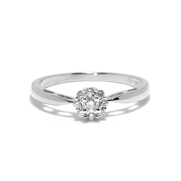 Blink-Blink Elegantný diamantový prsteň  z bieleho zlata 0.17 ct1440BDG