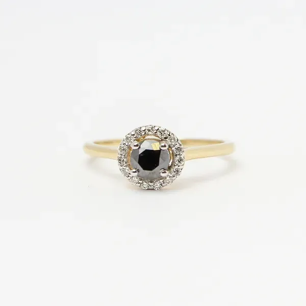 Blink-Blink Zlatý prsteň s čiernym diamantom 0.54 ct1480ZCDG