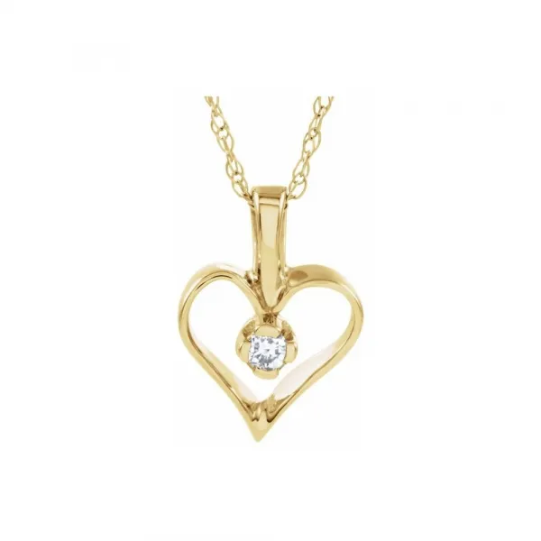 Blink-Blink Náhrdelník so srdcom z bieleho zlata s diamantom 0.03 ct5158BDZS