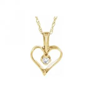 Blink-Blink Náhrdelník so srdcom z bieleho zlata s diamantom 0.03 ct5158BDZS