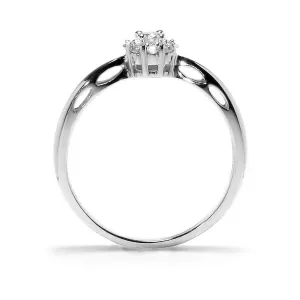 Blink-Blink Elegantný diamantový prsteň  z bieleho zlata 0.17 ct1440BDG