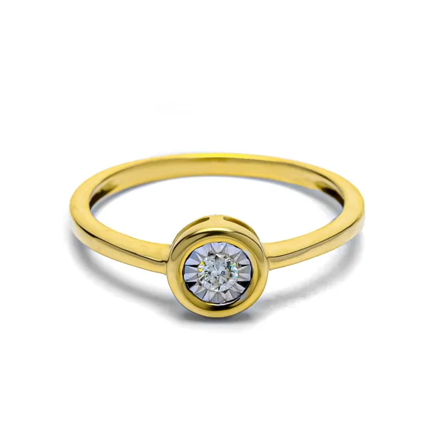 Blink-Blink Zlatý prsteň s diamantom 0.06 ct1186ZDG