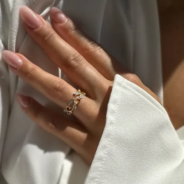 Blink-Blink Diamantový prsteň s kvetinovým motívom 0.16 ct1363ZDG