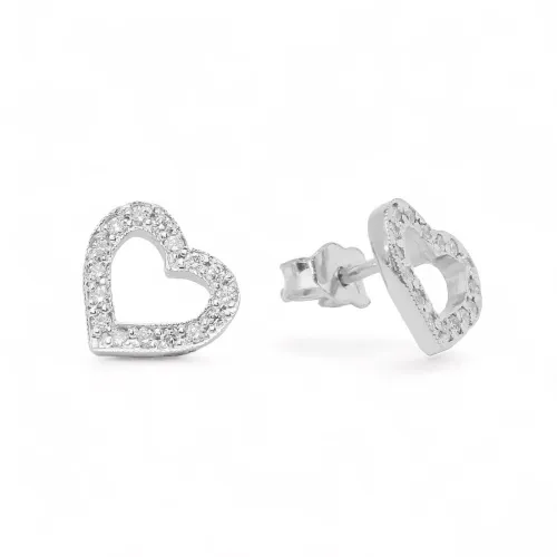 Blink-Blink Napichovacie diamantové náušnice srdce 0.18 ct3113ZDG
