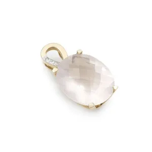 Blink-Blink Zlatý prívesok s Ruženínom a diamantmi4249RRuG