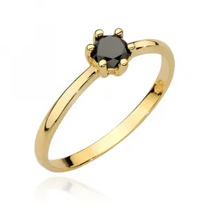 Blink-Blink Prsteň z bieleho zlata s čiernym diamantom 0.30 ct1682BDB