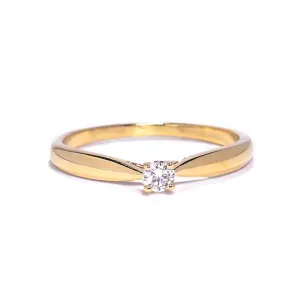 Blink-Blink Zásnubný diamantový prsteň z ružového zlata 0.10 ct1110RDG