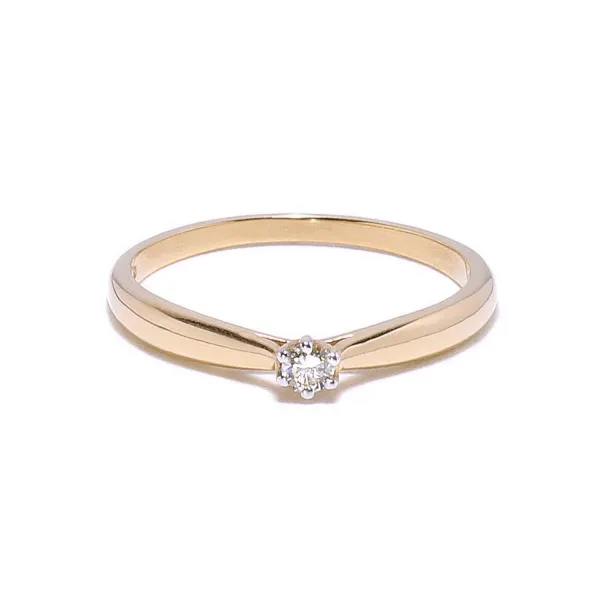Blink-Blink Jemný prsteň s diamantom z ružového zlata 0.08 ct1008RDG