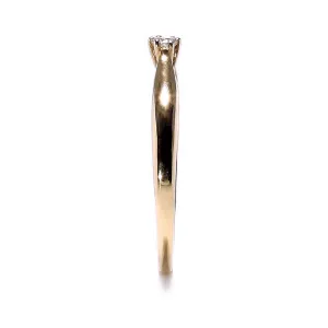 Blink-Blink Jemný prsteň s diamantom z ružového zlata 0.08 ct1008RDG