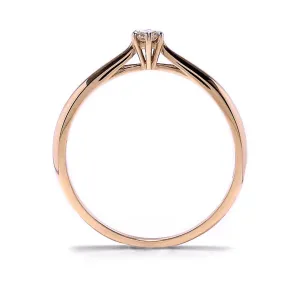 Blink-Blink Jemný prsteň s diamantom z ružového zlata 0.08 ct1008RDG