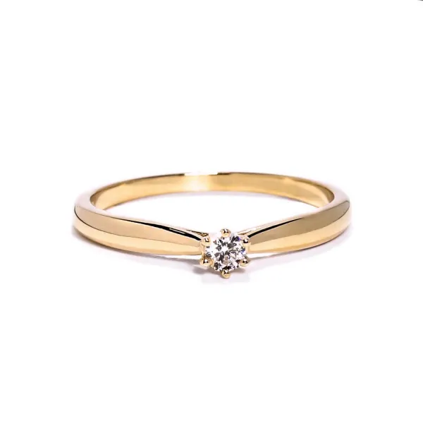 Blink-Blink Zásnubný prsteň z ružového zlata s diamantom 0.10 ct1010RDG