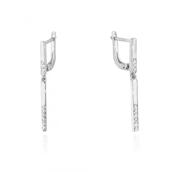 Blink-Blink Visiace náušnice s diamantami zo zlata 0.08 ct3210ZDB