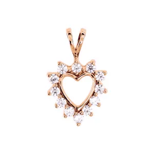 Blink-Blink Zlatý prívesok srdce s diamantami 0.24 ct4178ZDZS