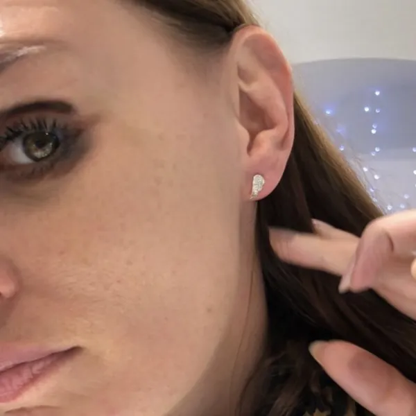 Blink-Blink Napichovacie diamantové náušnice anjelske krídlo 0.10 ct3116ZDB