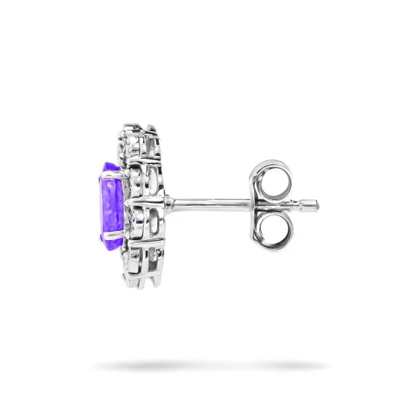 Blink-Blink Napichovacie diamantové náušnice s Tanzanitom3178BDTaG