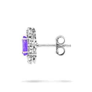 Blink-Blink Napichovacie diamantové náušnice s Tanzanitom3178BDTaG