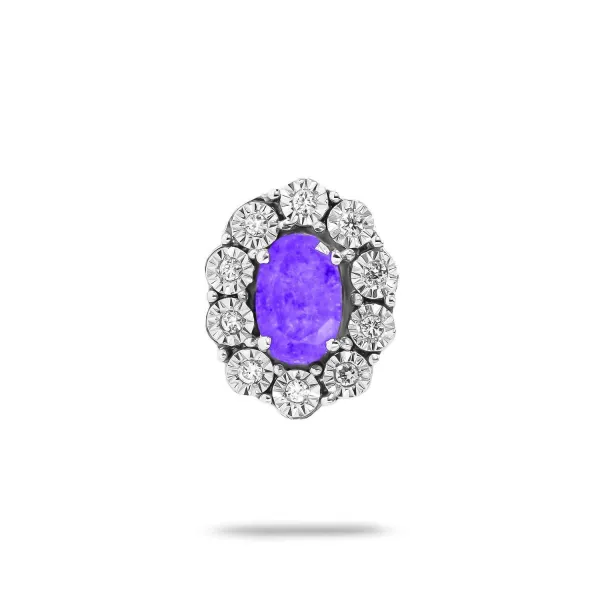 Blink-Blink Napichovacie diamantové náušnice s Tanzanitom3178BDTaG