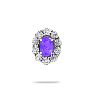 Blink-Blink Napichovacie diamantové náušnice s Tanzanitom3178BDTaG