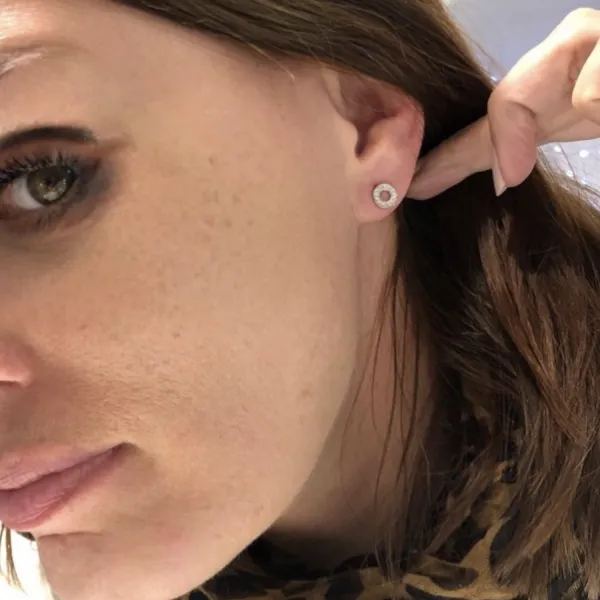 Blink-Blink Napichovacie diamantové náušnice kruh 0.13 ct3117BDB