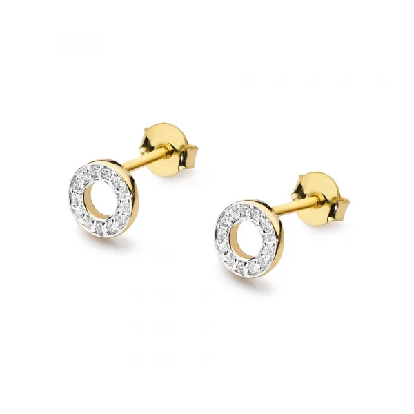 Blink-Blink Napichovacie diamantové náušnice kruh 0.13 ct3117ZDB
