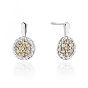 Blink-Blink Luxusné náušnice so Champagne diamantami 0.87 ct3133ZchDB