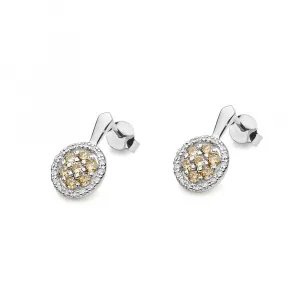 Blink-Blink Luxusné náušnice so Champagne diamantami 0.87 ct3133ZchDB