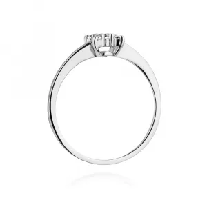 Blink-Blink Diamantový prsteň HVIEZDA v bielom zlate 0.19 ct1698BDB