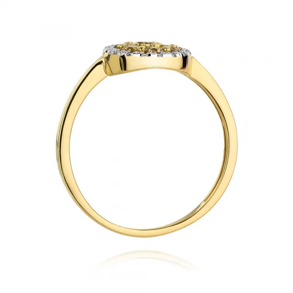 Blink-Blink Luxusný prsteň zo zlata s diamantami Champagne 0.44 ct1681ZchDB