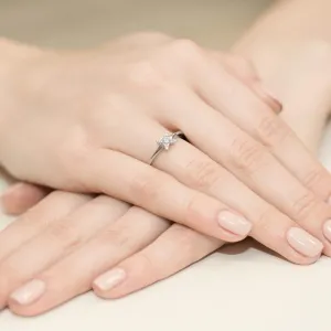 Blink-Blink Diamantový prsteň HVIEZDA v bielom zlate 0.19 ct1698BDB