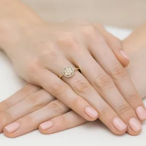 Blink-Blink Luxusný prsteň zo zlata s diamantami Champagne 0.44 ct1681ZchDB