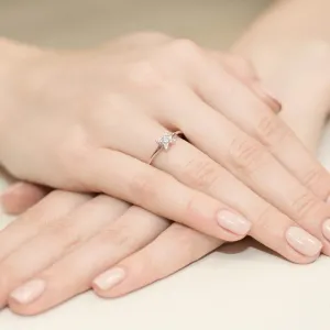 Blink-Blink Diamantový prsteň HVIEZDA ružové zlato 0.19 ct1698RDB