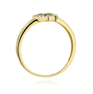 Blink-Blink Zlatý prsteň SRDIEČKO s diamantom 0.10 ct1342ZDB