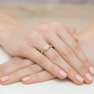Blink-Blink Prsteň zo žltého zlata s diamantami Champagne 0.25 ct1680ZchDB