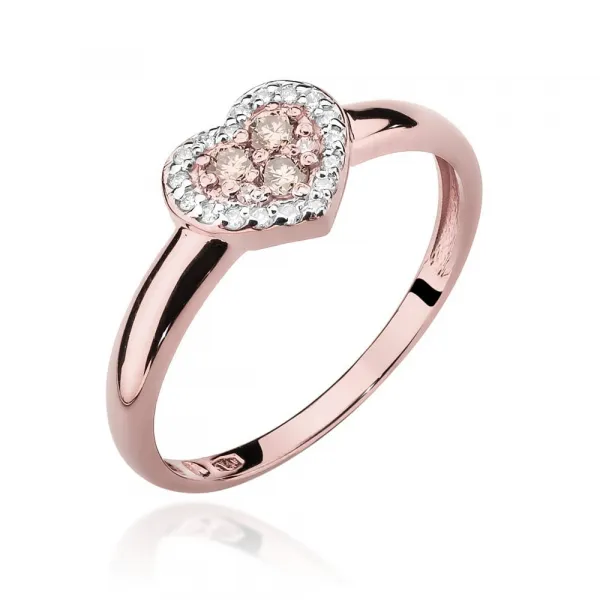 Blink-Blink Prsteň zo žltého zlata s diamantami Champagne 0.25 ct1680ZchDB