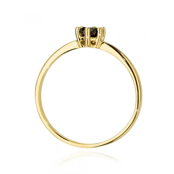 Blink-Blink Prsteň zo žltého zlata s čiernym diamantom 0.30 ct1682ZDB