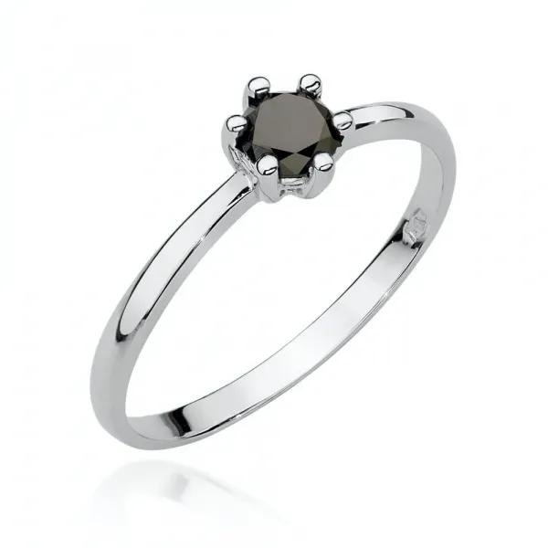 Blink-Blink Prsteň zo žltého zlata s čiernym diamantom 0.30 ct1682ZDB